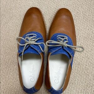 Cole Haan Tan and Blue Oxfords
